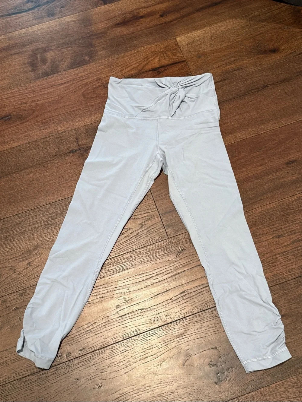 lululemon athletica Light Gray High-Waist Tie-Front Leggings